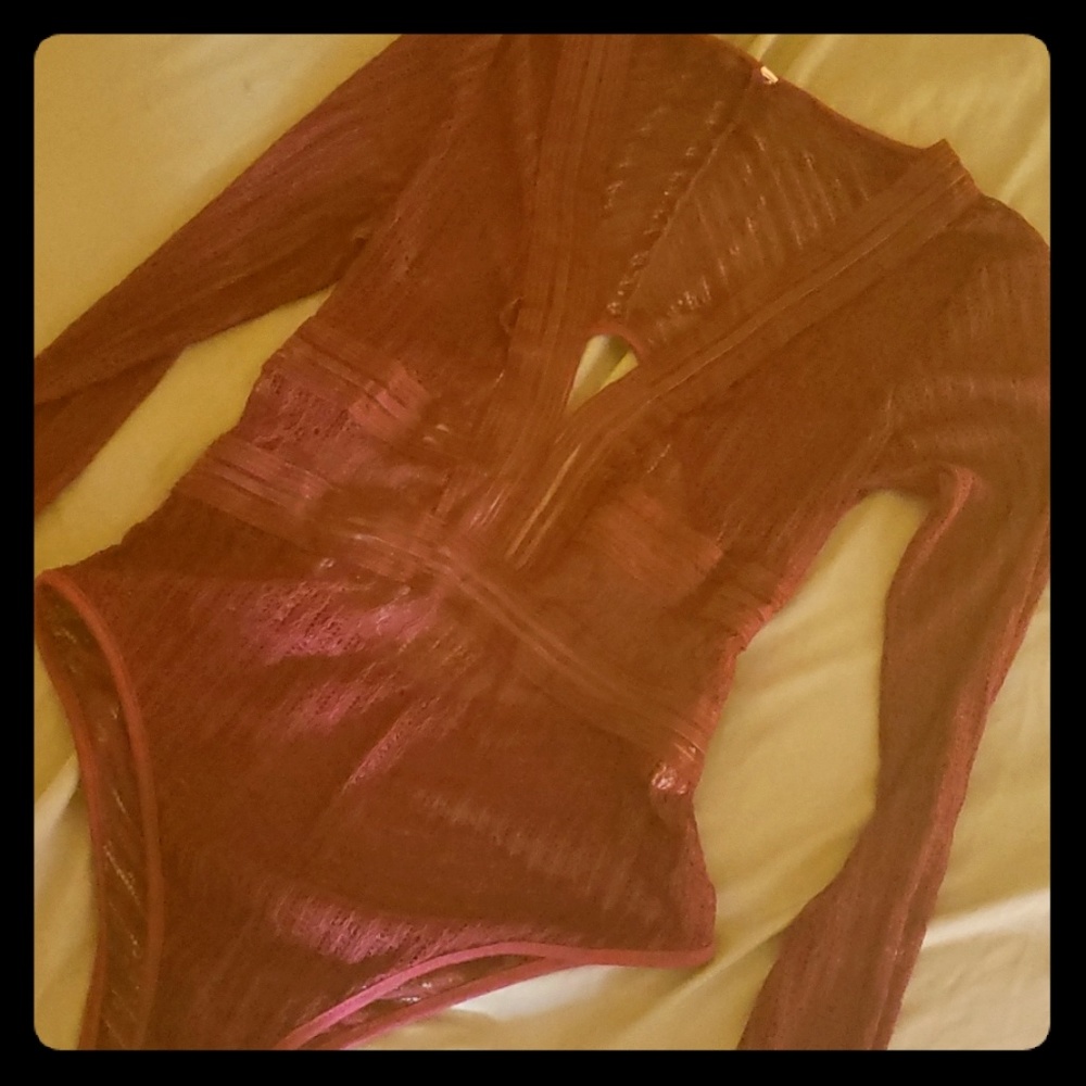 Maroon Lace one piece